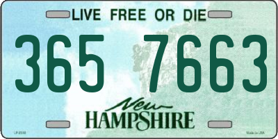 NH license plate 3657663