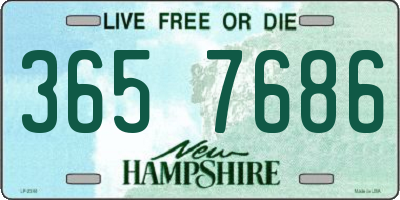 NH license plate 3657686