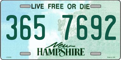NH license plate 3657692