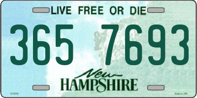 NH license plate 3657693