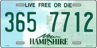 NH license plate 3657712