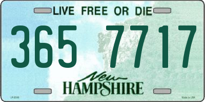 NH license plate 3657717
