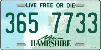 NH license plate 3657733