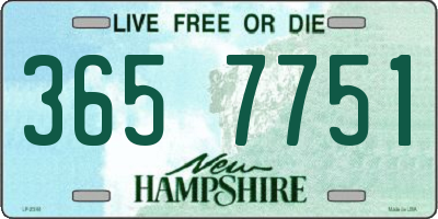 NH license plate 3657751