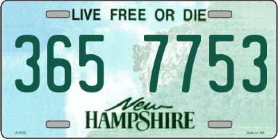 NH license plate 3657753