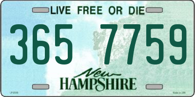 NH license plate 3657759