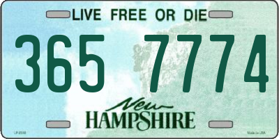 NH license plate 3657774