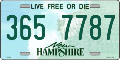 NH license plate 3657787