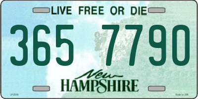NH license plate 3657790