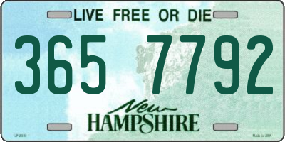 NH license plate 3657792