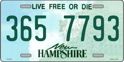 NH license plate 3657793