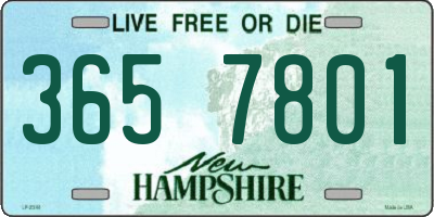 NH license plate 3657801