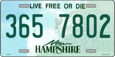 NH license plate 3657802