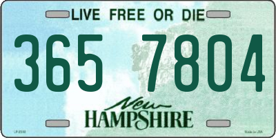 NH license plate 3657804