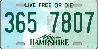 NH license plate 3657807