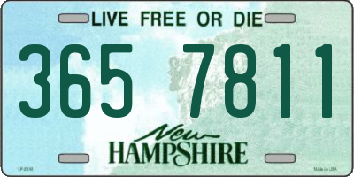 NH license plate 3657811