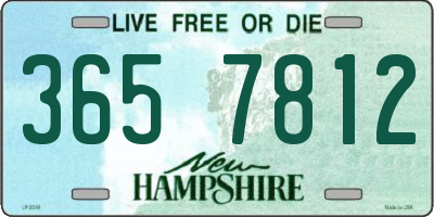 NH license plate 3657812