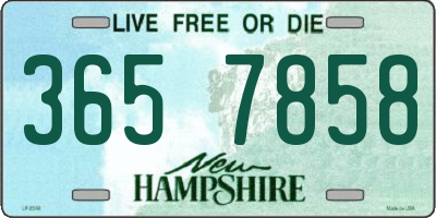 NH license plate 3657858