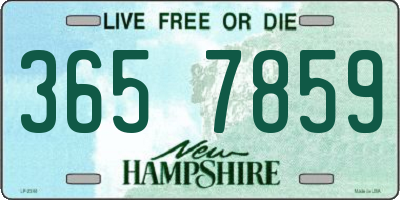 NH license plate 3657859