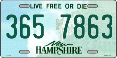 NH license plate 3657863