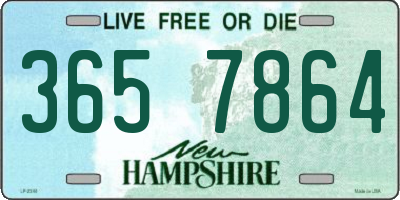 NH license plate 3657864