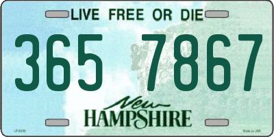 NH license plate 3657867