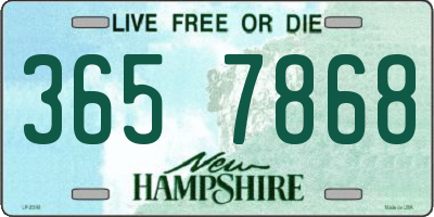 NH license plate 3657868