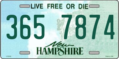 NH license plate 3657874