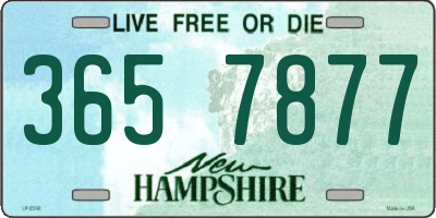 NH license plate 3657877