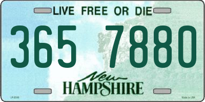 NH license plate 3657880