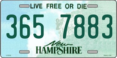 NH license plate 3657883
