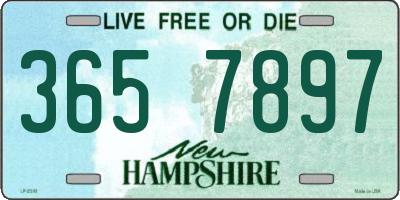 NH license plate 3657897