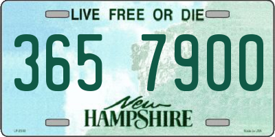 NH license plate 3657900
