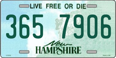 NH license plate 3657906