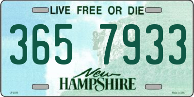NH license plate 3657933