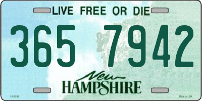 NH license plate 3657942