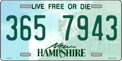 NH license plate 3657943