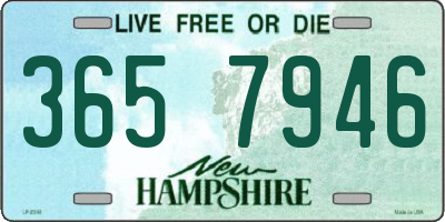 NH license plate 3657946