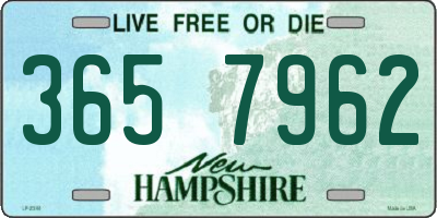 NH license plate 3657962