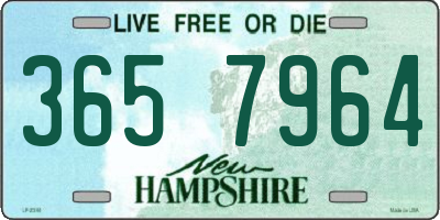 NH license plate 3657964