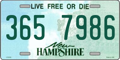 NH license plate 3657986