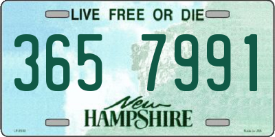 NH license plate 3657991
