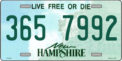 NH license plate 3657992