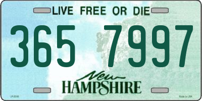 NH license plate 3657997