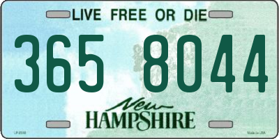 NH license plate 3658044