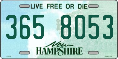 NH license plate 3658053