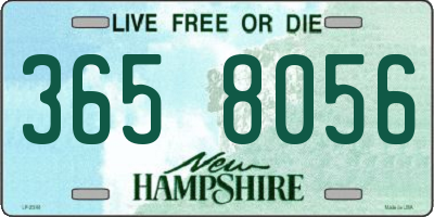 NH license plate 3658056
