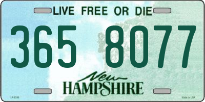 NH license plate 3658077