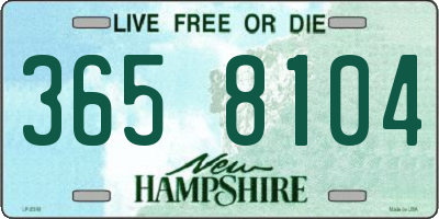 NH license plate 3658104