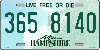 NH license plate 3658140